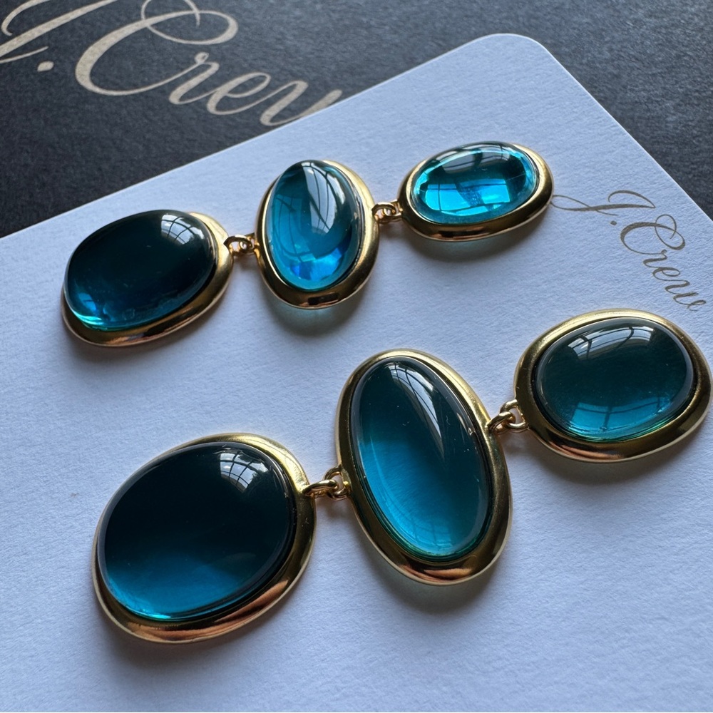 J. Crew Glass cab triple-drop earrings - Picture 2 of 4